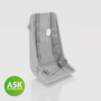 Obrázok produktu pre Artscale ASK200-A32026 Sedadlo Messerschm. P.1101 (typ Me 163) s bezpečnostnými pásmi