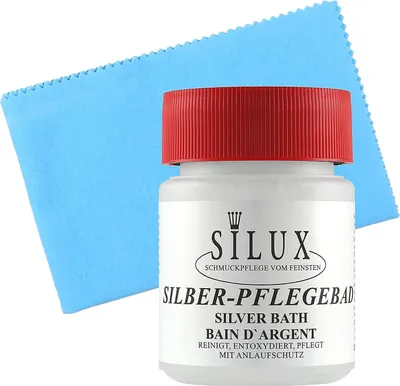 Produktbild von Silberbad 200 ml mit Silberputztuch 20x22 cm Silber Tauchbad Schmuck Reiniger Aufheller Anlaufschutz