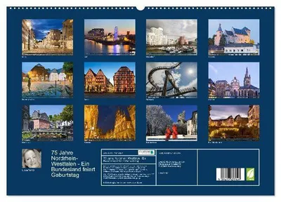 Produktbild von 75 Jahre Nordrhein-Westfalen - Ein Bundesland feiert Geburtstag (Wandkalender 2026 DIN A2 quer), CALVENDO Monatskalender
