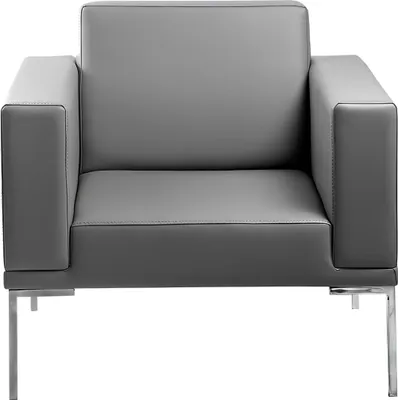 Produktbild von Grauer Fernsehsessel Designer Polstersessel Lehnsessel Relax Einsitzer