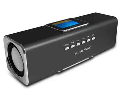 Produktbild von MusicMan Tragbarer Lautsprecher – MP3-Player, USB, MicroSD-Kartenunterstützung