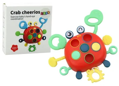 Produktbild von Leantoys Krabben sensorisches interaktives Lernspielzeug für Kinder Beißring