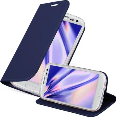 Immagine prodotto di Cadorabo custodia per cellulare per Samsung Galaxy S3 MINI custodia protettiva in blu Cover Etui Book Case Booklet