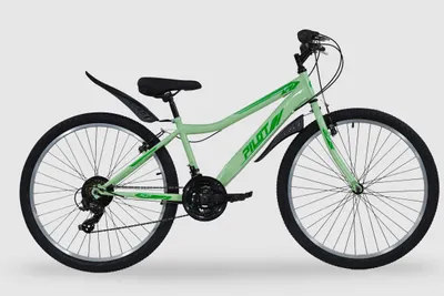 Produktbild von PILOT 26 Zoll Mountainbike MTB, 21-Gang Shimano Schaltung, Stahlrahmen, V-Brakes, Aluminiumfelgen, Grün