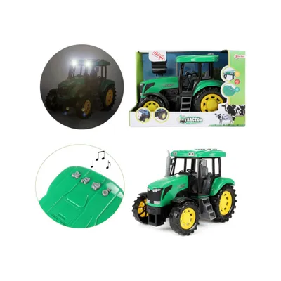 Productafbeelding van Toi-Toys 28095B TRACTOR: Grote speelgoedtrekker met licht en geluid – 27 cm