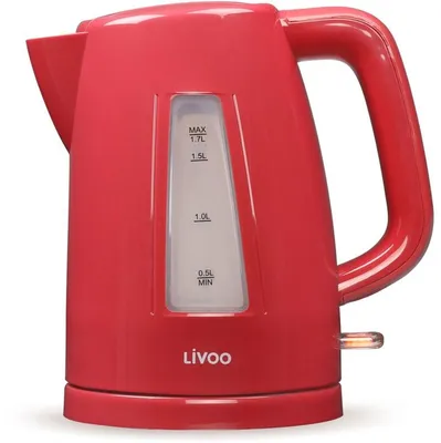 Immagine prodotto di Livoo DOD184RC, 1,7 l, 2200 W, rosso, plastica, indicatore del livello dell'acqua, senza fili