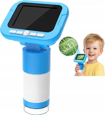 Zdjęcie produktu dla Mikroskop Cyfrowy 1000x z Ekranem LCD dla Dziecka / Zdjęcia 2MP Filmy 1080p / AZ-K2
