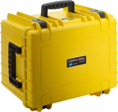 Produktbild von B&W Outdoor Case Type 500 gelb mit Schaumstoff Inlay