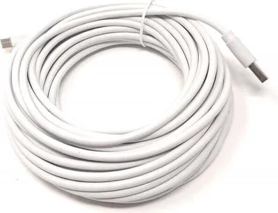 Produktbild von SYSTEM-S USB 2.0 Kabel 13 m Micro B Stecker zu Typ A Stecker in Weiß