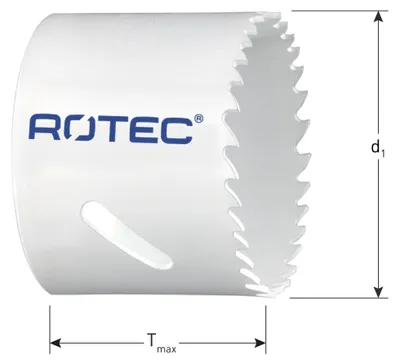 Productafbeelding van Rotec gatzaag, BiM-Co8, normaalvertand, Tmax: 38, ø60