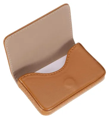 Produktbild von Visitenkartenetui aus Kunstleder mit Magnetverschluss für Damen und Herren, Beige