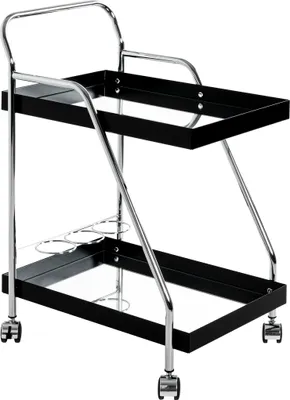 Produktbild von HAKU Servierwagen chrom, schwarz - Metall, Spiegel, B/H/T: 62x84x46 cm