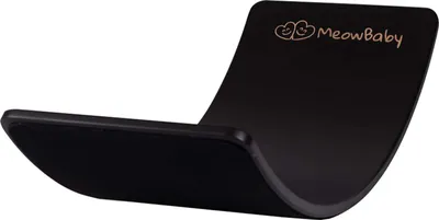 Produktbild von MeowBaby® Balancierbrett aus Holz für Kinder Montessori Balance Board 80x30cm mit Filz schwarz mit Filz schwarz