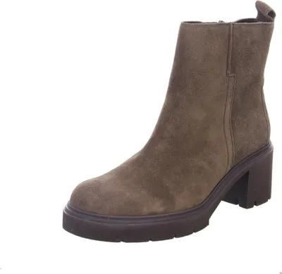 Produktbild von Gabor Damen Stiefeletten Rauleder braun Blockabsatz 4,5 cm Reißverschluss