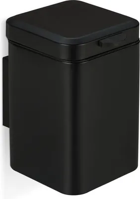 Produktbild von Famanu Wandabfallbehälter 6 Liter - Schwarz - Softclose - Metall