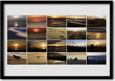Produktbild von Bild 70x50 MDF-Rahmen Wandkunst Meer Landschaft