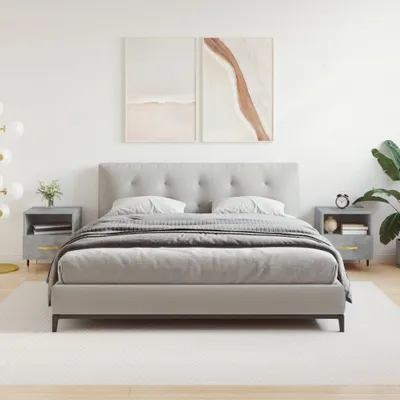 Obrázek produktu pro vidaXL Noční stolky 2 ks. Betonově šedé 40x35x47,5 cm odvozený dřevěný výrobek