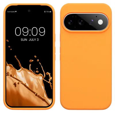 Produktbild von kwmobile Handyhülle für Google Pixel 11 / Pixel 11 Pro Hülle - Case Silikon - Kabelloses Laden - Schutzhülle Cover in Fruity Orange