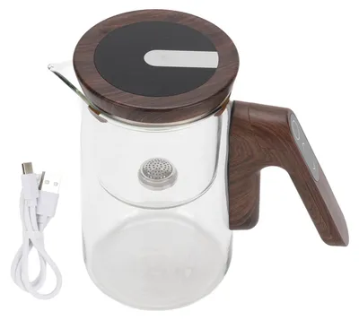 Produktbild von Glas-Teekanne, 800 ml, magnetische Wassertrennungs-Teekanne mit Sieb-Timer zum Aufbrühen