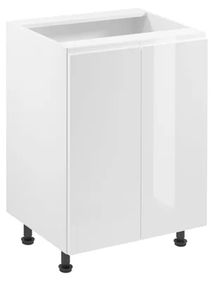 Produktbild von ARBOR Unterschrank mit zwei Türen – Breite 60 cm, Hochglanzweiß / Weiß