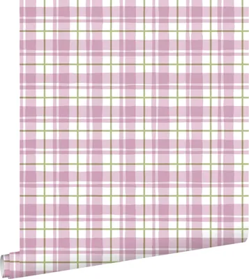 Zdjęcie produktu dla ESTAhome Tapeta sprawdź wzór fioletowymIzielonym 50 x 900 cm