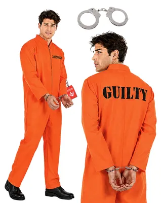 Produktbild von Fun Shack Häftling Kostüm Herren, Sträfling Halloween Kostüm Herren, L