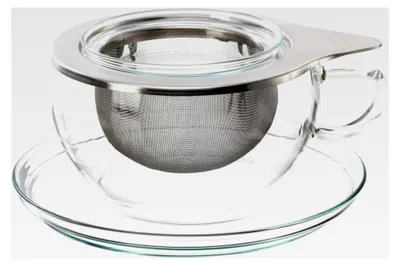 Produktbild von Teetasse mit Deckel und Edelstahlfilter, 0,4 l, 1 Stück