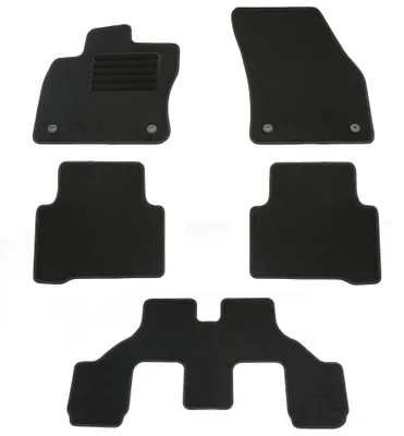 Fußmatten-Set für VW Touran 2 5T, 09/2015- (7-Sitzer), 5-teilig, Schwarz