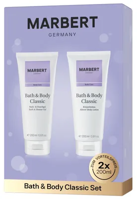 Produktbild von Marbert Bath & Body Classic Set 200 ml Bodylotion & 200 ml Showergel Duschgel