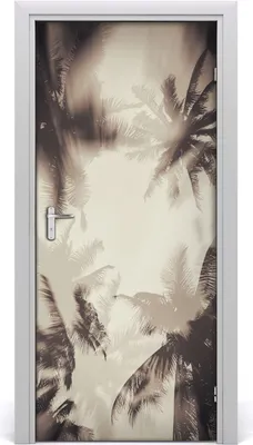 Produktbild von Tulup Türaufkleber 95x205 cm Dekorative Aufkleber Selbstklebend Wasserdichte Tapete Abnehmbar Schlafzimmer Wohnzimmer Wohnkultur - Palmen