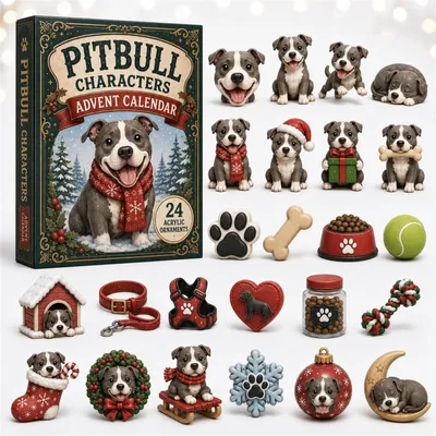 Productafbeelding van 2026 Pitbull Adventskalender 3D Mini Kerst Countdown 24 Dagen Pitbull