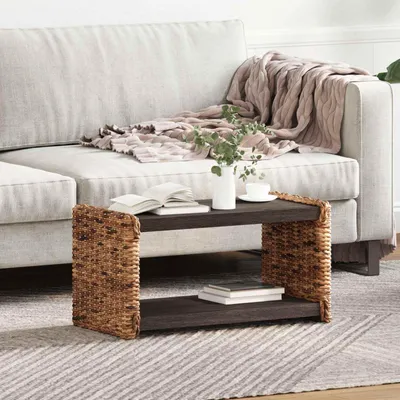 Obrázok produktu pre Maison Exclusive – Konferenčný stolík, prírodný dizajn, 70 x 35 x 35 cm, masívne mahagónové drevo