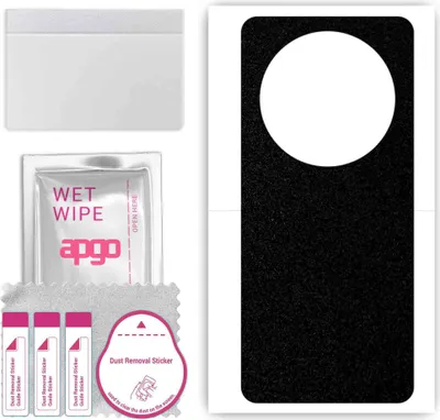 Produktbild von apgo Rückseite Schutzfolie, Skin, kompatibel mit Realme 12 Pro, Hinten Displayschutzfolie aus Vinylfolie, kratzfest, einfache Montage - Mattschwarz