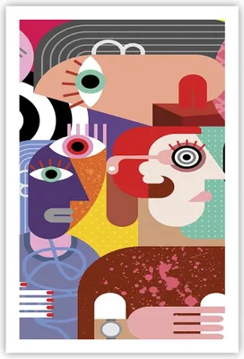 Produktbild von Poster - Poster ohne Rahmen - Abstraktion modern - 61x91,5 cm - Wand Bild - Wanddeko - Wandbilder - Kunstposter - Wandposter - Bilder - Kunstdruck - Wanddekoration - Wandbild - P2XPA61x91-3624