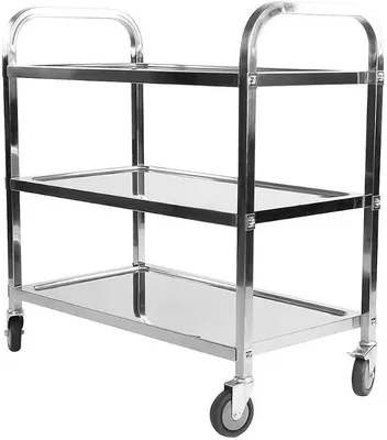 Productafbeelding van Roestvrijstalen servicewagen, roestvrijstalen kar, 95 x 50 x 95 cm, 3 niveaus