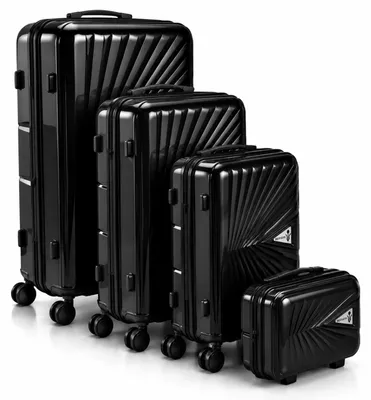 Produktbild von Berwin Reisekoffer Cryta Titan Schwarz 4er Set MS-19746