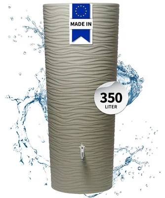 Productafbeelding van Garantia NATURA 2-in-1 Regenopslag, Regenvat, Regenopslag 350 liter, 62x62x150 cm (L x B x H), Sahara crème; 326152