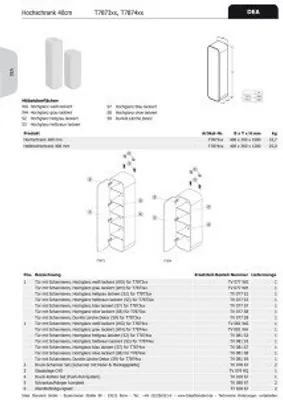 Produktbild von IDEAL STANDARD TV077S8 Tür für Hochschrank DEA, m.Scharnier,