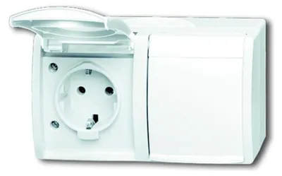 Obrázok produktu pre Busch-Jaeger 2084-0-0723, CEE 7/3, 2P+E, Biela, IP44, 250 V, 16 A