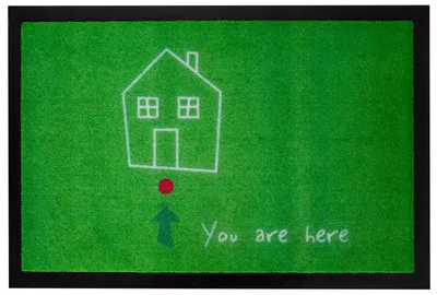Produktbild von You are Here Grün 60 x 40 cm Türmatte Fussmatte sauberlaufmatte
