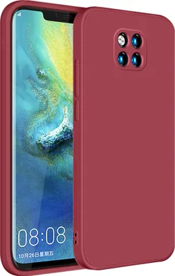 Produktbild von Huawei Mate 20 Pro Hülle, LaimTop Slim Liquid Silikon Gel Gummi Schutzhülle für Huawei Mate 20 Pro Rot