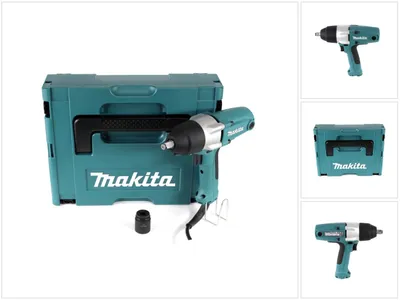 Zdjęcie produktu dla Makita TW0200J, Klucz udarowy, Czarny, Niebieski, 200 N·m, 2200 RPM, Prąd przemienny, 380 W