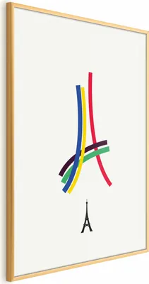 Produktbild von Posterpapier Poster - Eiffel Tower - Colored Graphic - Abstraction 40x60 cm Abstrakt n-C-10042-ao-a