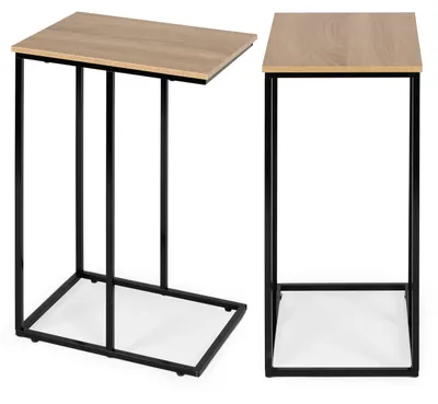 Obrázok produktu pre Mobilný bočný stolík na notebook s kovovou konštrukciou, ModernHome