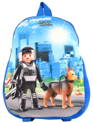 Produktbild von PLAYMOBIL City Action Polizei - Kinder Rucksack Tasche Schulrucksack Blau