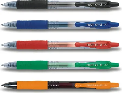 Produktbild von Pilot G2-07 Gelschreiber 5er Set schwarz, blau, rot, grün, orange