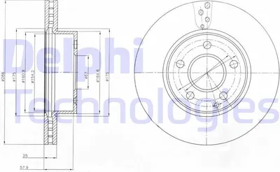 Produktbild von 2x DELPHI Bremsscheibe BG4227C passend für MERCEDES-BENZ C-Klasse Coupe (C204)