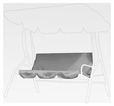Produktbild von Faltbares Schaukelkissen für Outdoor-Schaukeln, 3-Sitzer, wasserdichtes Kissen für Gartenmöbel