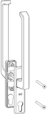 Produktbild von GU HS Drehgriffgarnitur DIRIGENT 180° Griff innen/außen mit PZ silber