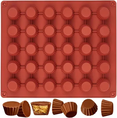 Produktbild von Mini-Muffin-Backform aus Silikon – 30 Förmchen für Schokolade – Mini-Muffin-Formen – Muffinkuchen – Süßigkeiten – Cupcakes